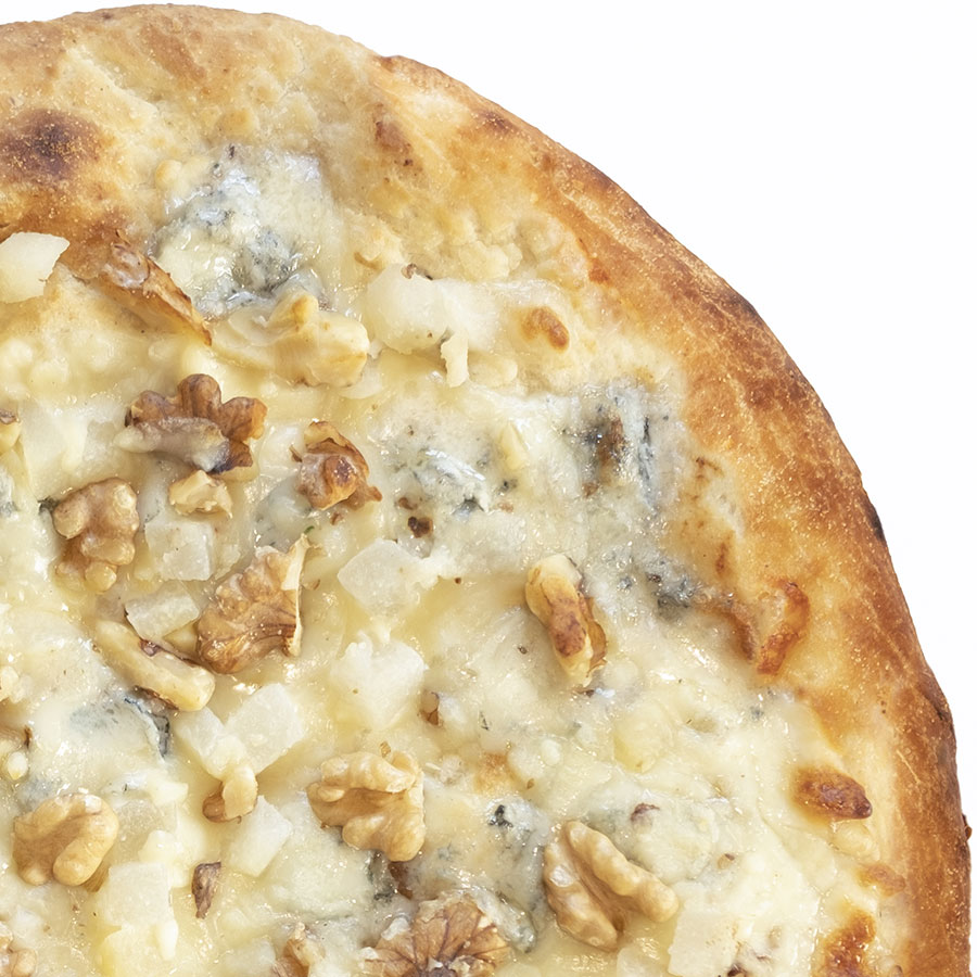 pizza 4 formaggi pere e noci